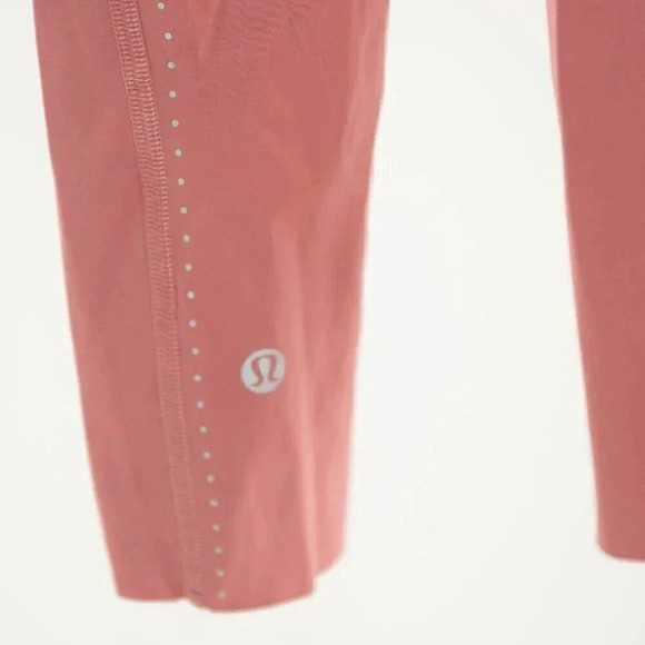 Lululemon Fast and Free High Rise Crop 21" Elite Cherry Tint | 2 - Picture 7 of 11